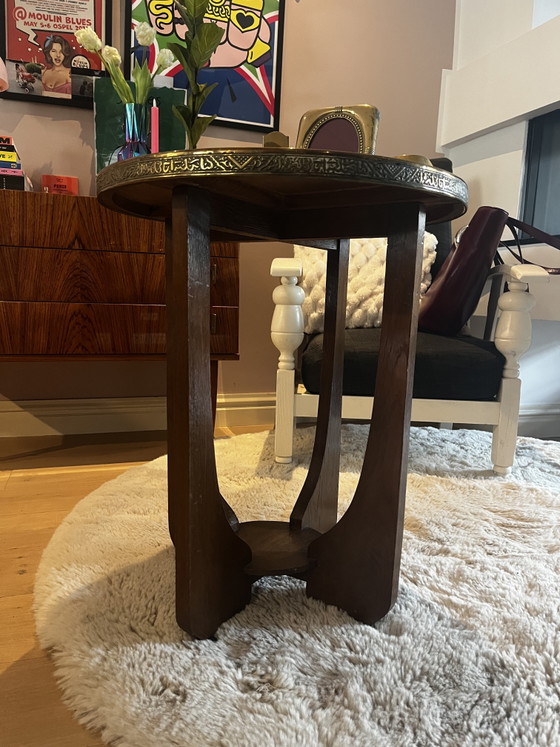 Tavolo da Fumatore Vintage Legno/Ottone – Tavolini, Wood, Brass (photo 3 of 13)