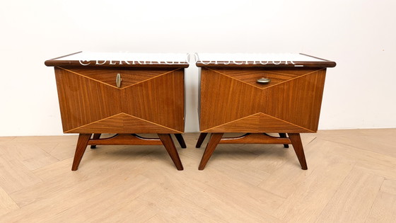 2x tables de nuit vintage Louis Van Teefelen – Louis van Teeffelen, Wood (photo 3 of 11)