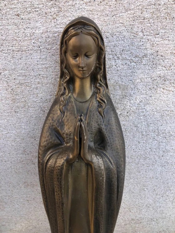 Image 1 of 65cm solid bronze statue of the Virgin Mary
