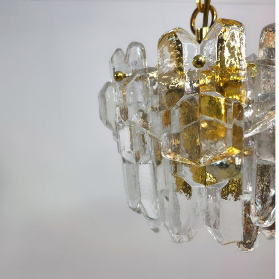 Image 1 of Kalmar Franken Palazzo Kronleuchter aus der Mitte des 20. Jahrhunderts, 70er Jahre, Eisglas
