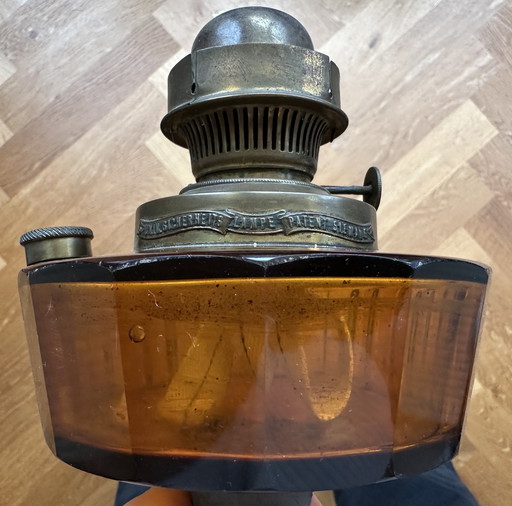 Antique Czech Oil Lamp