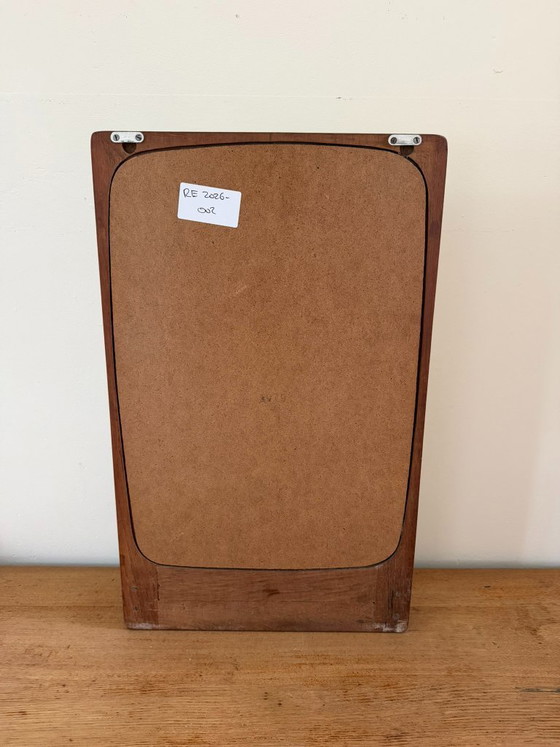 Image 1 of Vintage Danish teak mirror with shelf - midcentury mirror