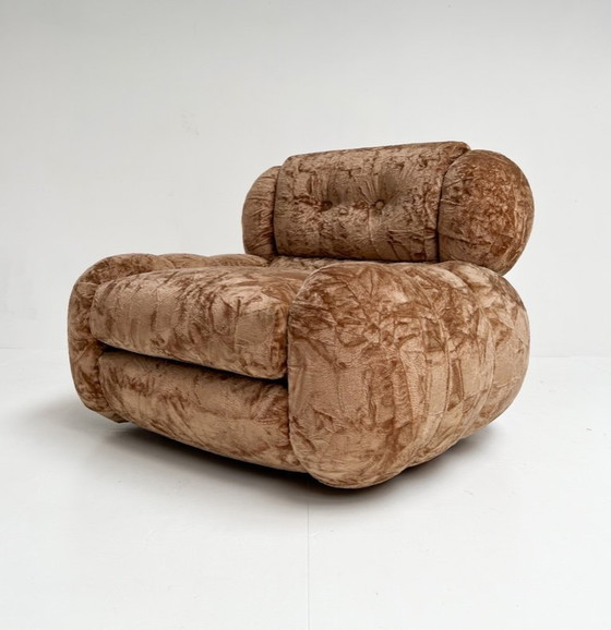 Image 1 of Poltrona XL in velluto italiano, anni '70