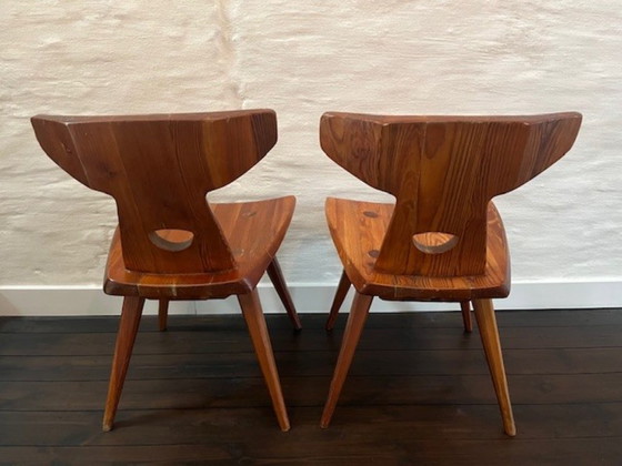 Image 1 of set van 2 vintage stoelen van Jacob Kielland-Brandt voor I. Christaensen
