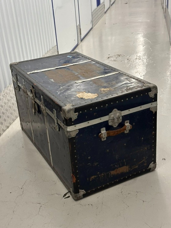 Image 1 of Coffre de cabine/coffre à couvertures ancien