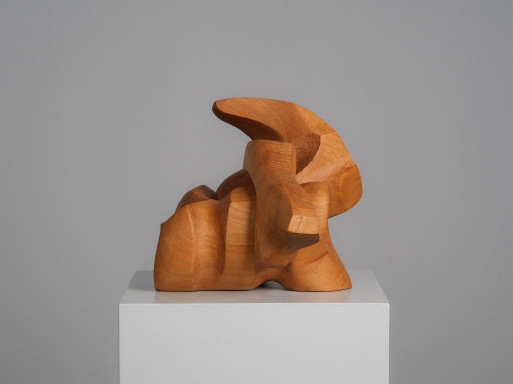Organische abstrakte Holzskulptur von Joop van Bergen, Niederlande, 1980er Jahre – beeldhouwkunst, Wood (photo 2 of 10)