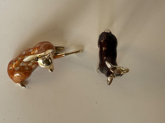 Image 1 of Saturno sterling silver enamel deer