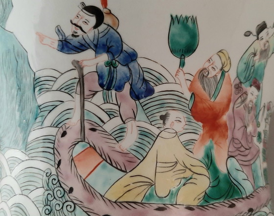 Image 1 of XL Chinese porcelain vase with lid, 1960s