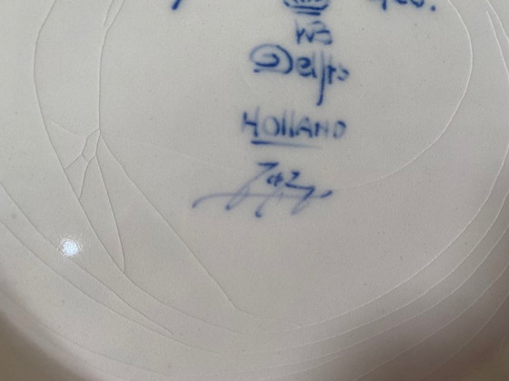 Image 1 of Regina Pottery Factory - Set of Delft Blue hand-painted wall plates