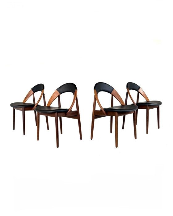 Image 1 of 4x gerestaureerde eetkamerstoel, Arne Hovmand Olsen ‘60