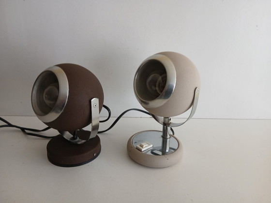 Eyeball Lampen – Vintage – 1970’s – Tafellampen, Metal (photo 4 of 8)
