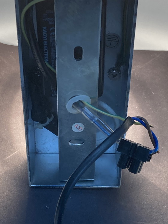 Image 1 of Lámpara de pared halógena moderna en cristal y metal cromado.