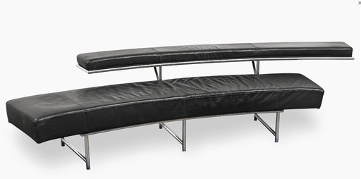 Eileen Gray „Monte Carlo“, 1980, schwarzes Leder