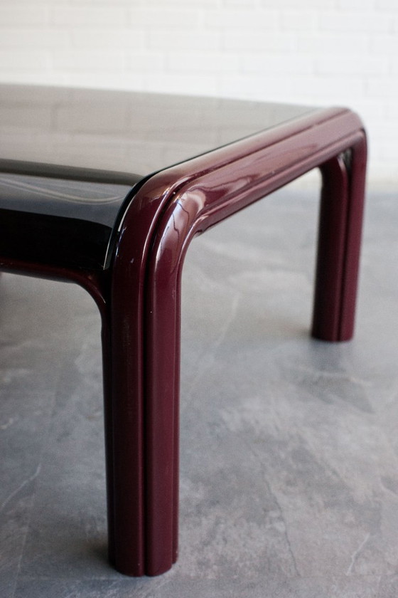 Image 1 of Orsay coffee table in burgundy by Gae Aulenti, Italy, 1970s