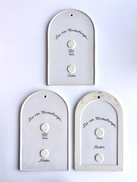 Image 1 of Rosenthal – Set of 3 “The Four Wind Directions” - Bjorn Wiinblad