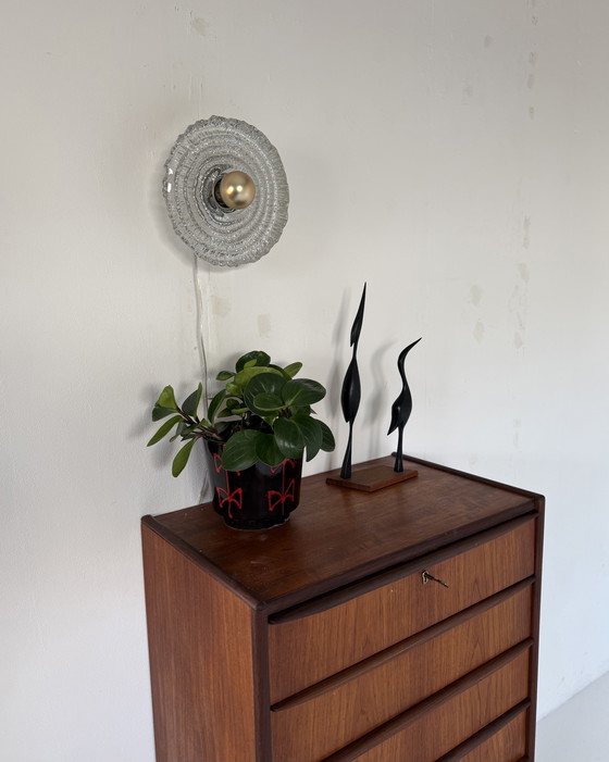 Image 1 of Applique murale vintage en verre dépoli, Peil & Putzler, années 1970