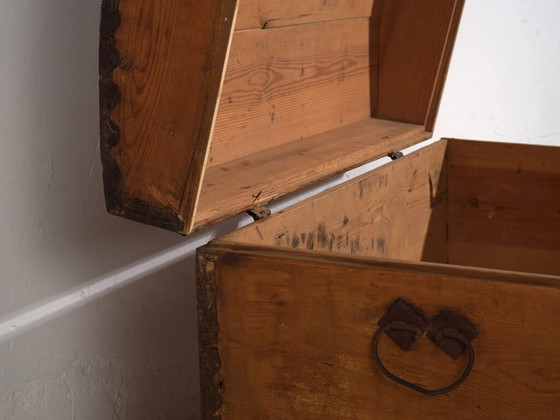 Antieke kist met metalen structuur (ca. 1900) #80 – Opbergkast, Rustic (photo 26 of 40)
