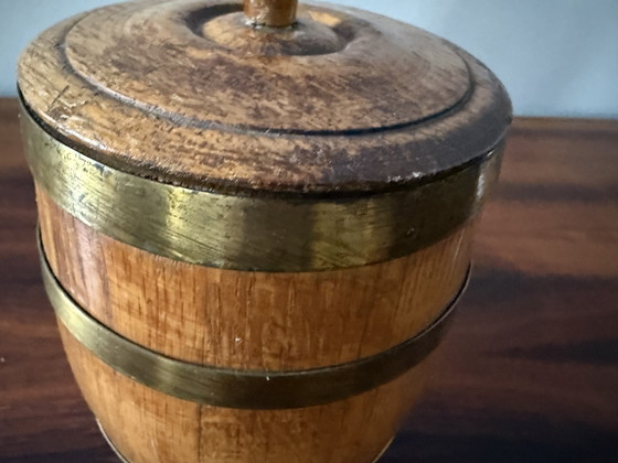 Image 1 of Titel   Vintage houten sigarenton – Schimmelpenninck “Marca Selecta” – mid-century (jaren ’50/’60)  ---  Beschrijving   Een kara