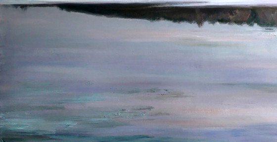 Original Oil Painting River Landscape Nature Forest Autumn Balance, Paintings & Drawings, Canvas, Brown (photo 4 of 5)