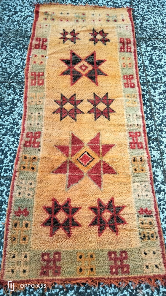 Image 1 of Handgeknoopt Berber kleed wol 178x70cm