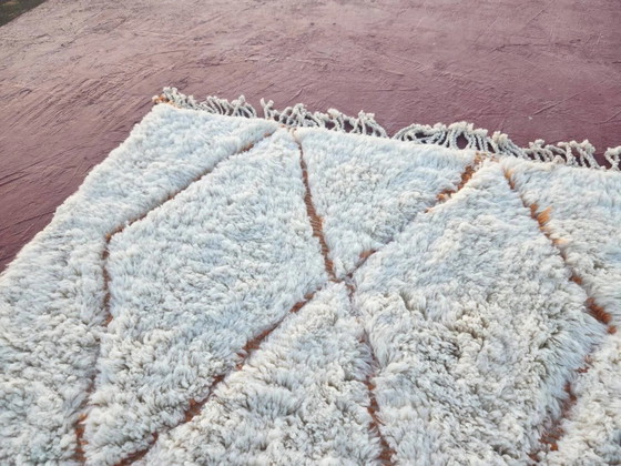 Tappeto Beni Ouarain 300x200 cm – Lana avorio spessa, motivi a rombi – Tappeti, Cotone, Bohemian (photo 6 of 14)