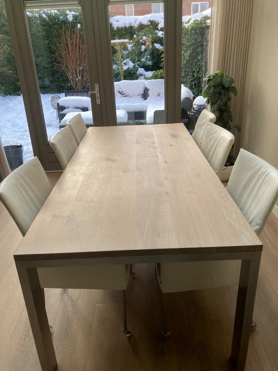 Image 1 of Eettafel en 6 stoelen Bert plantagie