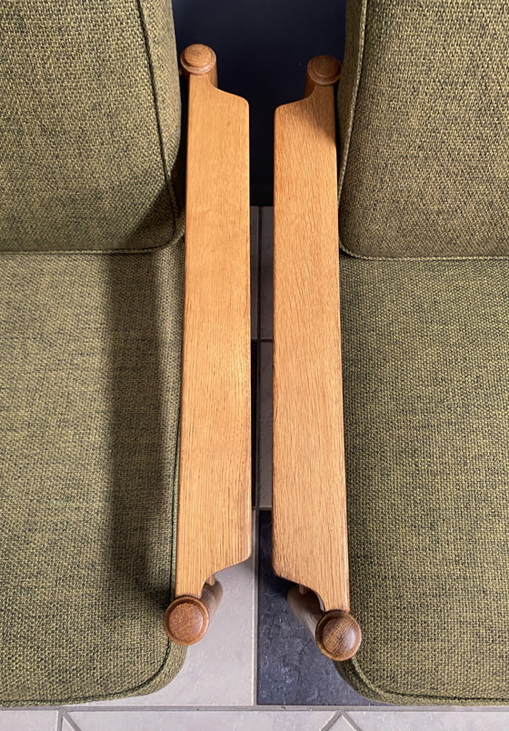 Image 1 of set di poltrone in tessuto verde e legno 1960