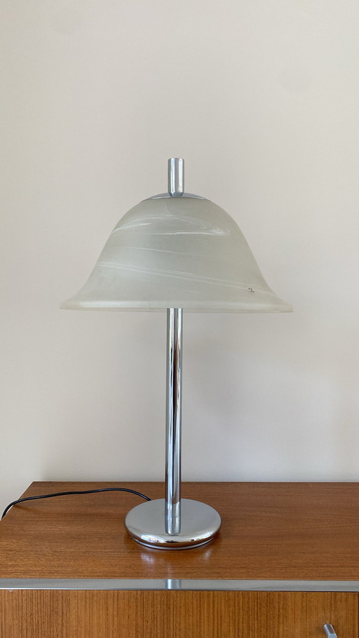 Lampe de table en verre chromé Peill & Putzler