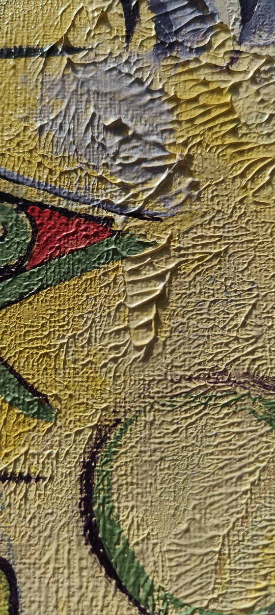 Image 1 of Artista belga Ludo Huys nello stile di Picasso, olio su tela, dipinto degli anni '90