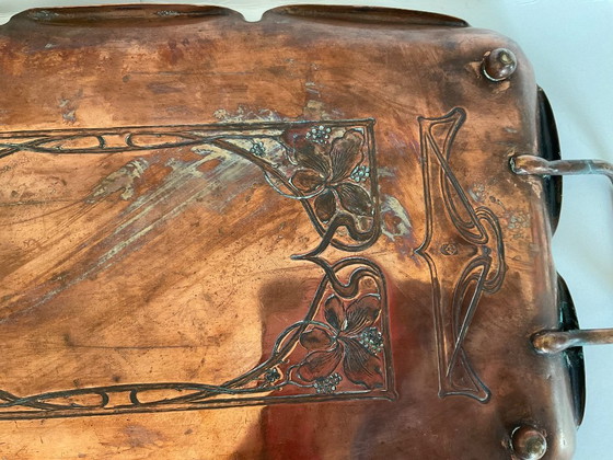 Image 1 of Art Nouveau dienblad rond 1910 WMF