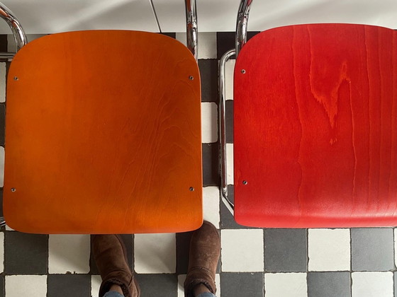 Image 1 of 6 x Chaises de salle à manger originales néerlandaises W.H. Gispen