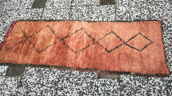 Image 1 of Handgeknoopt Berber kleed wol 183x63cm