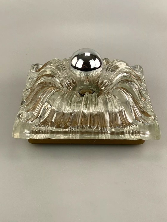 Image 1 of 60's 70's Lampe Lampe murale Lampe Ice Glas Space Age Design 60s