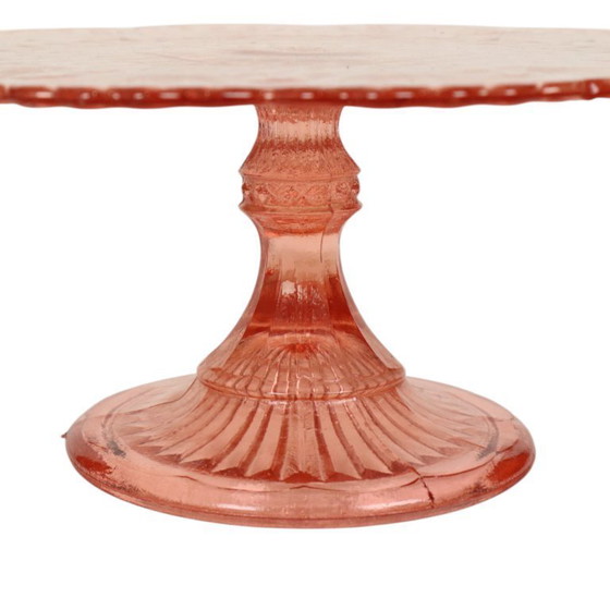 Image 1 of Plato para pastel Rosaline rosa estilo Art Déco
