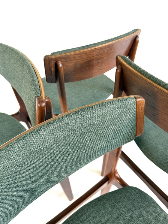 Image 1 of Set van 4 vintage Deense eetkamerstoelen, Thorsø Møbelfabrik ‘70
