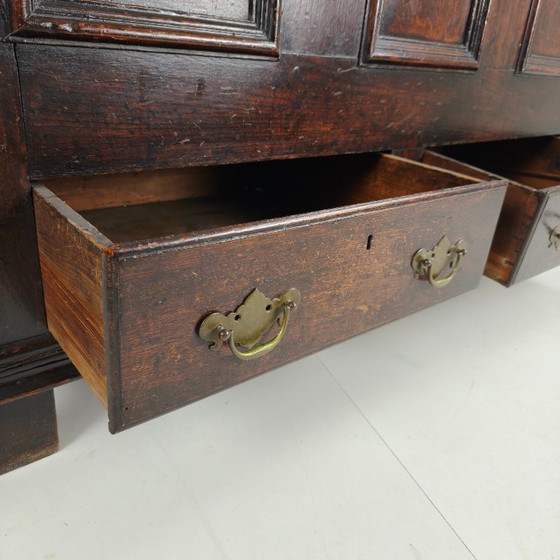 Image 1 of Cassapanca in quercia georgiana del XVIII secolo / cassapanca per coperte