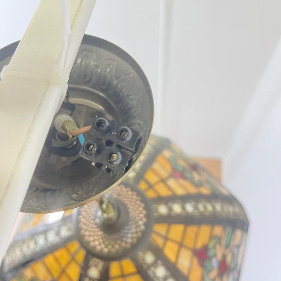 Image 1 of Tiffany-style stained glass pendant light – 40 cm diameter