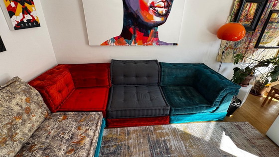 Image 1 of Roche Bobois bank “Mah Jong” - designklassieker van Hans Hopfer