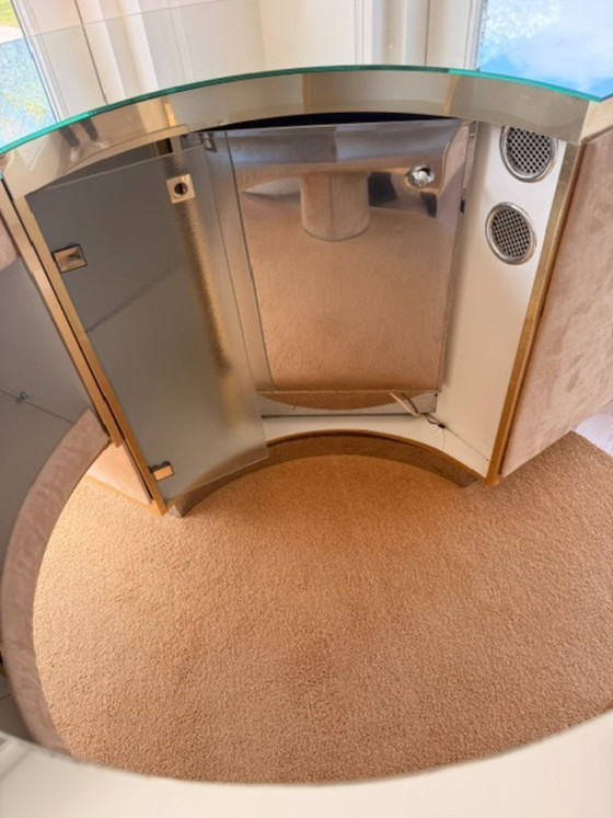 Image 1 of Een unieke & zeldzame originele ronde instap bar van Willy Rizzo