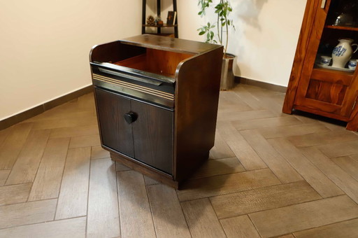 Supraphon Bar Cabinet with Tambour Roll-Top 
