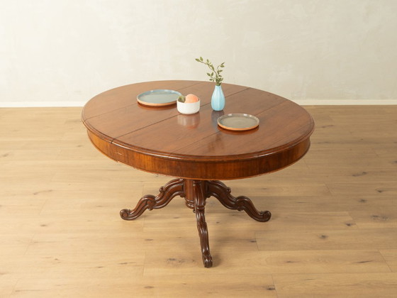 Antieke uitschuifbare tafel met kolomvoet – Eettafels, Hout (photo 5 of 19)