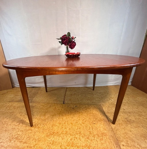 Mid-Century Retro Vintage Teak Oval Dining Table by G Plan – 1960s-1970s  Not extendable!!!