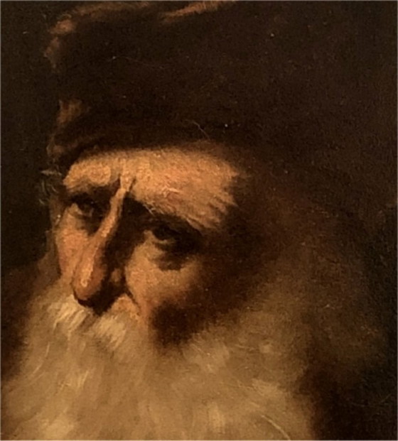 Image 1 of Portrait ancien XIXe siècle – Huile sur panneau – École européenne