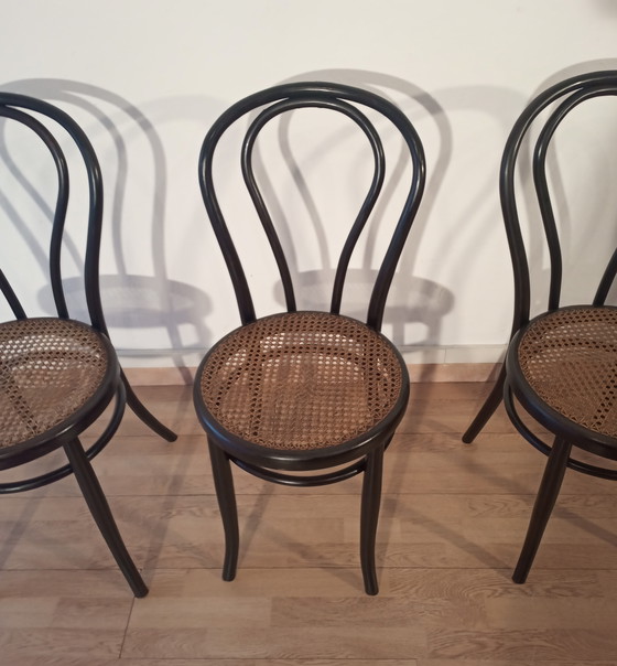 Image 1 of Esszimmerstühle aus gebogener Buche im Stil von Thonet, Italien, 4er-Set