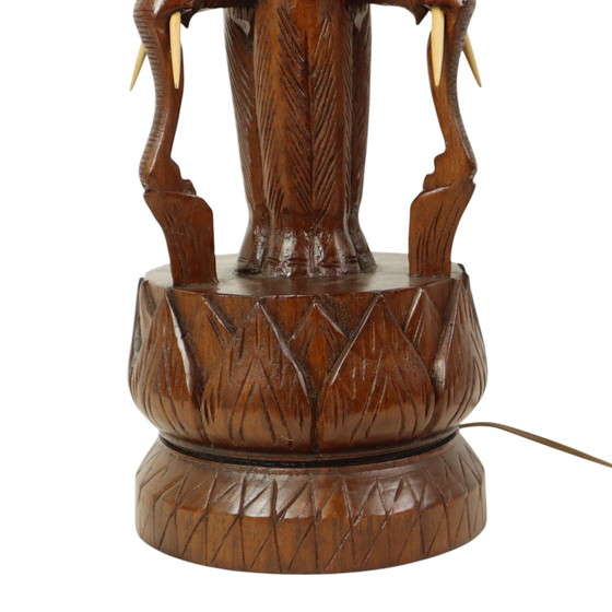 Image 1 of Große Elefantenlampe aus Teakholz