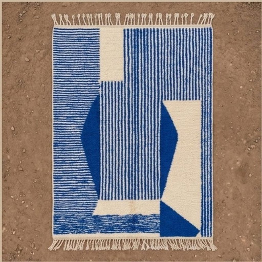 Tapis Berbère Fait Main 250cmx150cm – vloerkleden en tapijten, Cotton