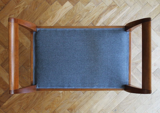 Image 1 of Tabouret sculptural Art Déco à accoudoirs incurvés, vers 1920