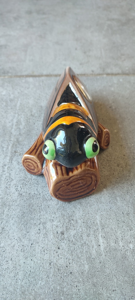 Image 1 of Termometro vintage a forma di cicala, in ceramica provenzale, anni '60-'70