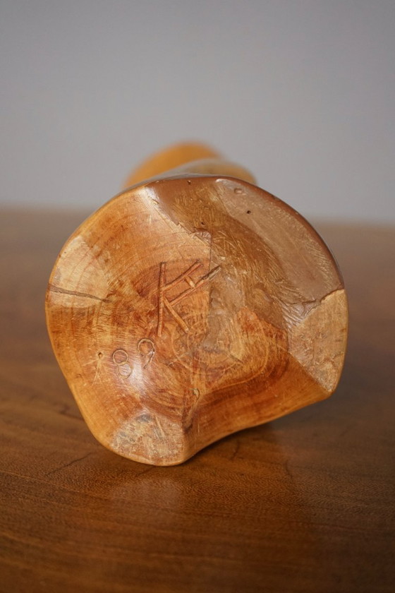 Image 1 of Mid-Century Abstract carved wooden Sculpture, 1968