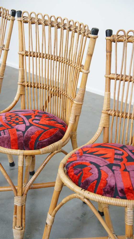 Image 1 of 4 X Vintage Rattan Chair